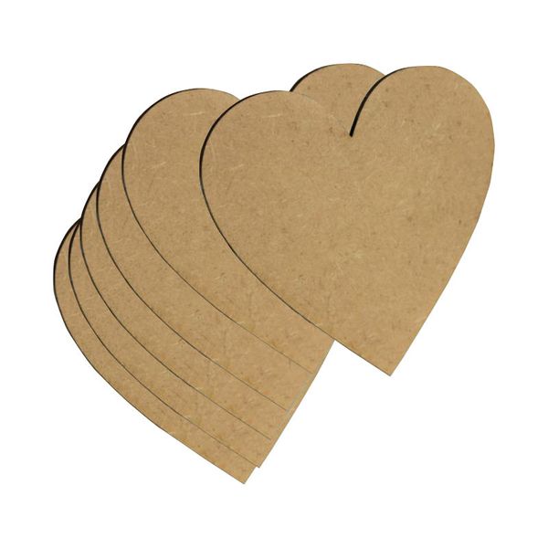 MDF Imported Pine Coasters - Heart Shape