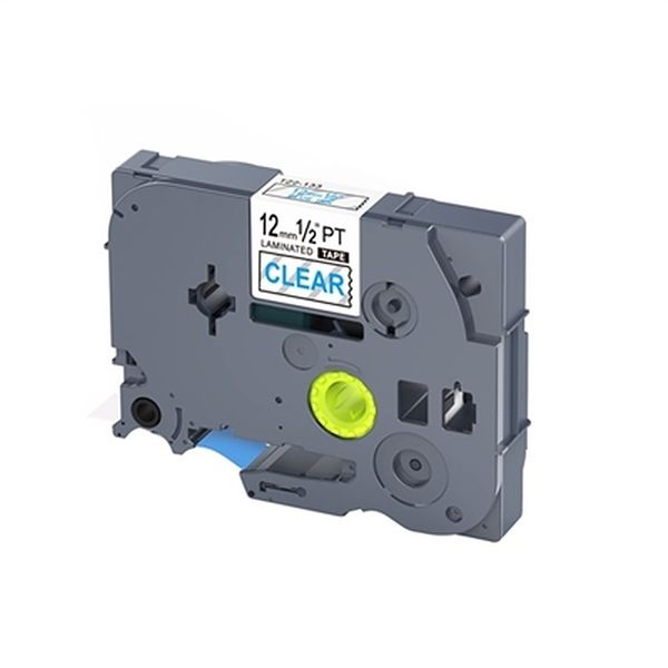 PUTY Compatible Brother TZ-133 / TZ133 Blue on Clear Label Tape - 12mm