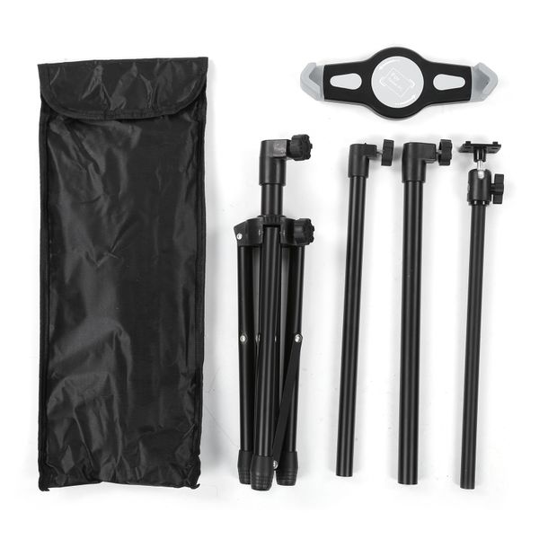 Adjustable Tablet Floor Stand Compatible with iPad for Live Broadcast