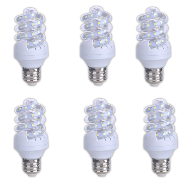 Starlit 9W LED Spiral B22 6000K- 6 Pack
