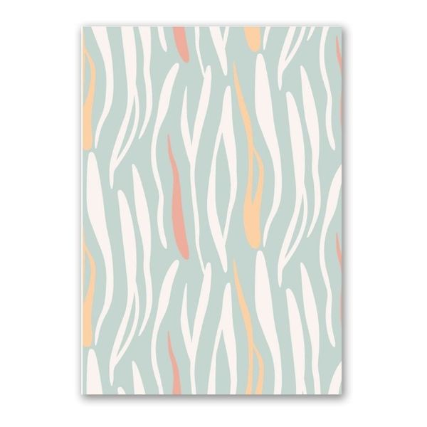 Blue Zebra Stripes Canvas Abstract Wall Art