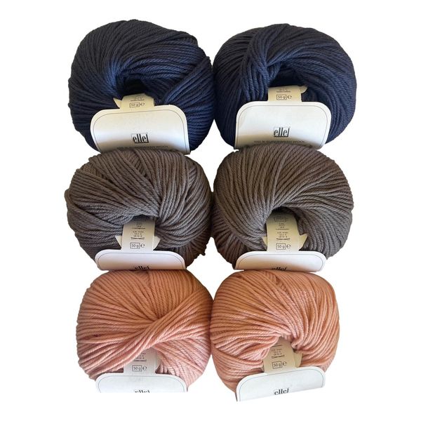 Elle Merino DK (6x 50g balls) - Truffle