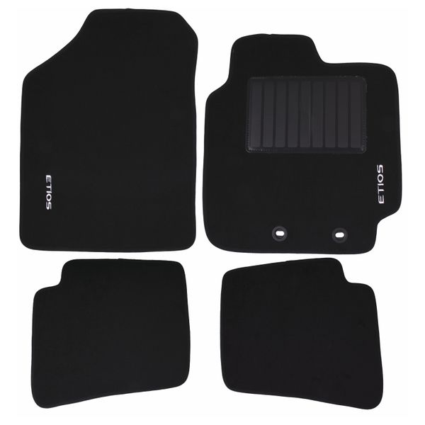 4-Piece Carpet Set Compatible with Toyota Etios - Black