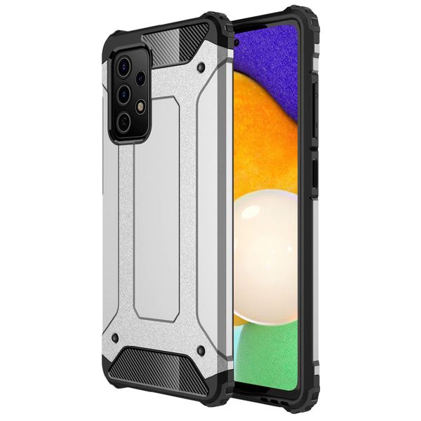 Hybrid Shockproof Case for Samsung Galaxy A52 (2021) - Silver