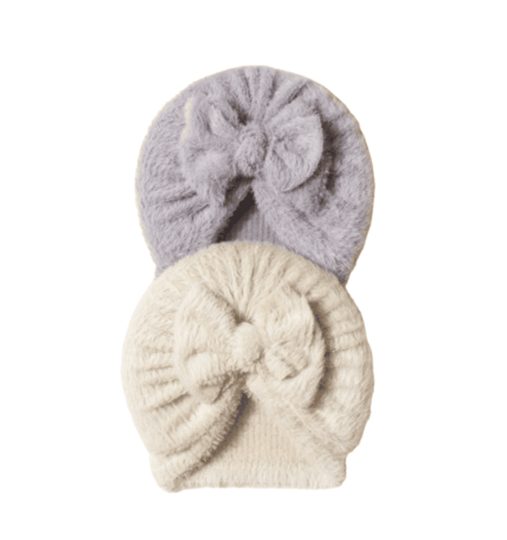 2 Piece Baby Hats, Bow Knot Design, Soft &amp; Breathable, Suitable