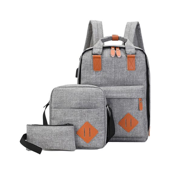 Oxford Travel Backpack School Shoulder Bag for Men And Women - 3 Piece