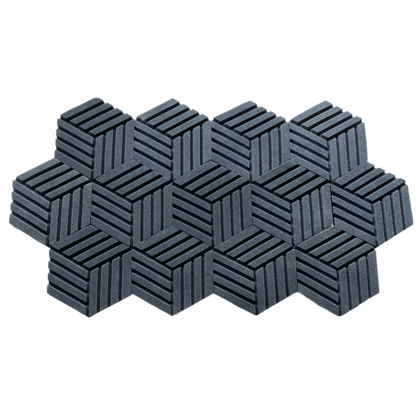Hexagon Foam - Acoustic Sound Panel - Black - 13 Pack