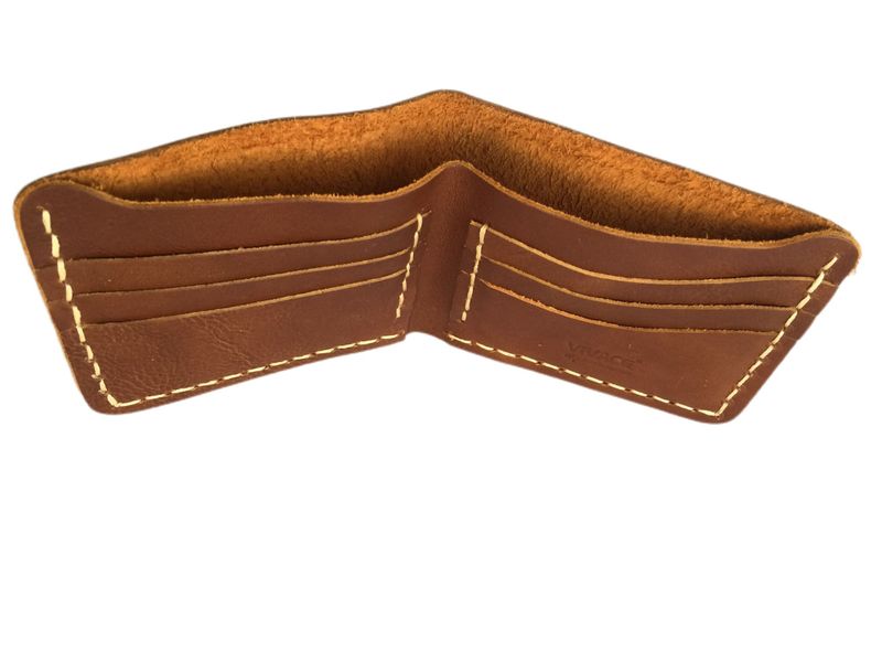 Vivace- 100% Leather Bi Fold Wallet - Brown