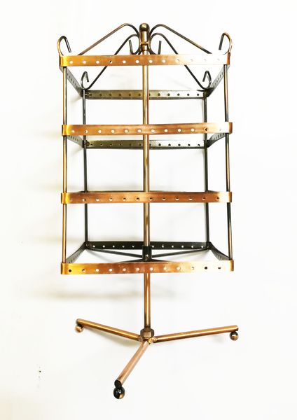 BEAD COOL - Jewelry Earrings Square Display Rotate Rack 192 Holes Copper