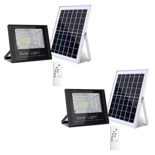 Set of 2 80W Outdoor Solar Flood Light and Panel TS-137-2