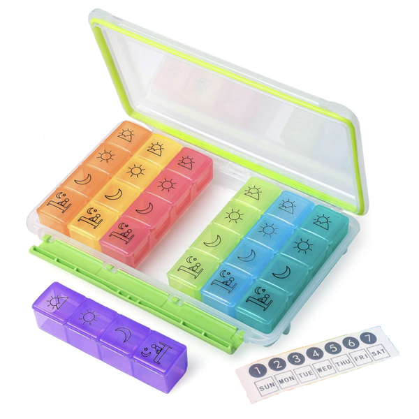 Moisture-Proof Daily Pill Organiser - 4-Times-A-Day