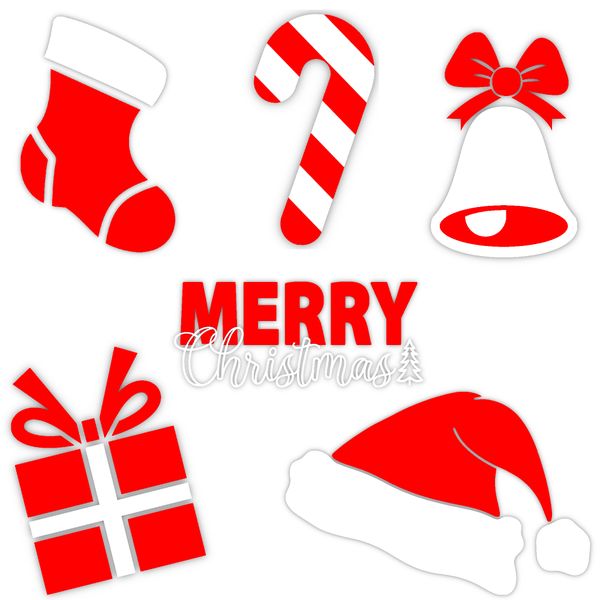 Christmas Stickers - Economy Plus - 2 colour