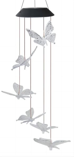 Outdoor Decorative Lights, Butterfly LED Solar Wind Chime Led Lights