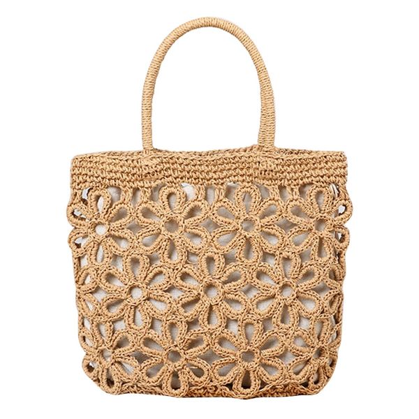 Casual Hollow Straw Women Handbag Woven Shoulder Summer Beach Bag