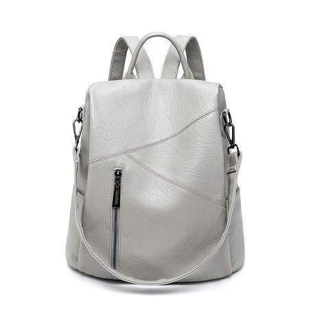 CCB Luxury Designer Leather Women Anti Theft 3 Way Backpack B4194 Grey Daily Sale Shop