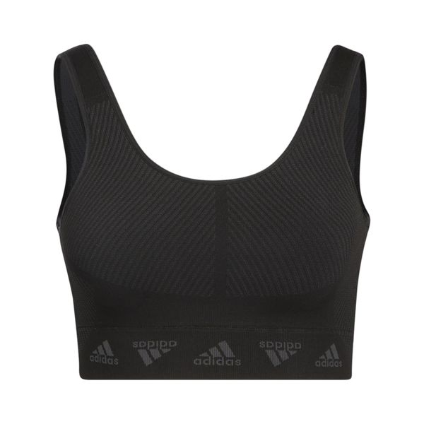 adidas Women's Light Support Aeroknit Bra - Black/Grey Six