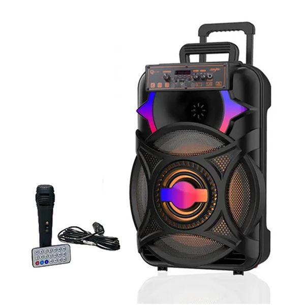 12 inch Portable Karaoke Speaker with Mic+Remote QL1203