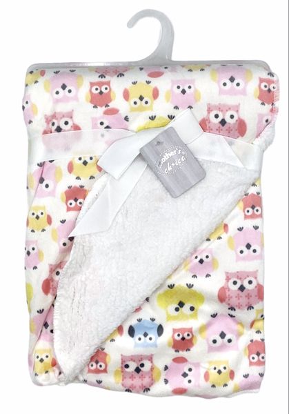 Baby Blanket - Pink Owl