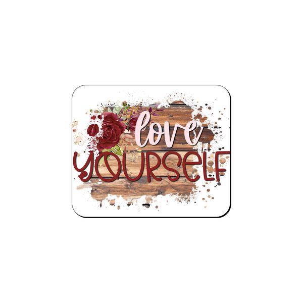 Mouse Pad - Love Yourself White