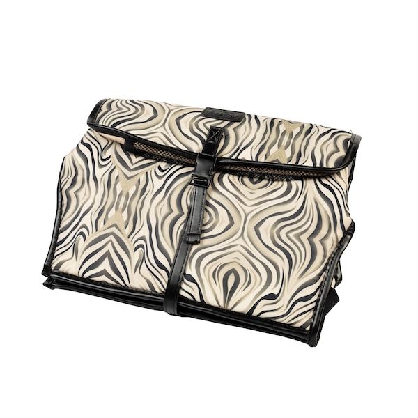 Diaper Changing Mat, Golden Zebra Waterproof XL, Large Pockets, Zip Off Mat
