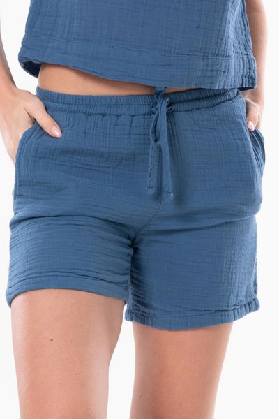 Relaxed Muslin Cotton Drawstring Women's Shorts