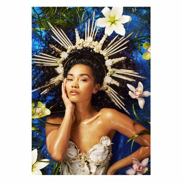 Anne Flower Blue Abstract - A1 poster