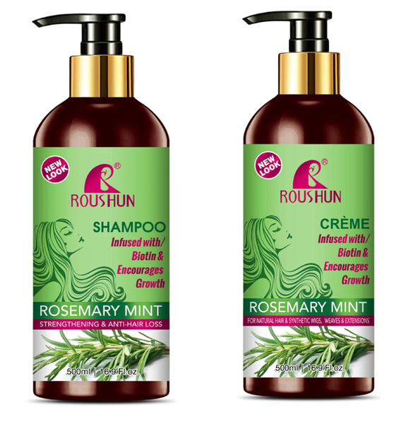 Roushun Rosemary Mint Shampoo and Creme - Combo