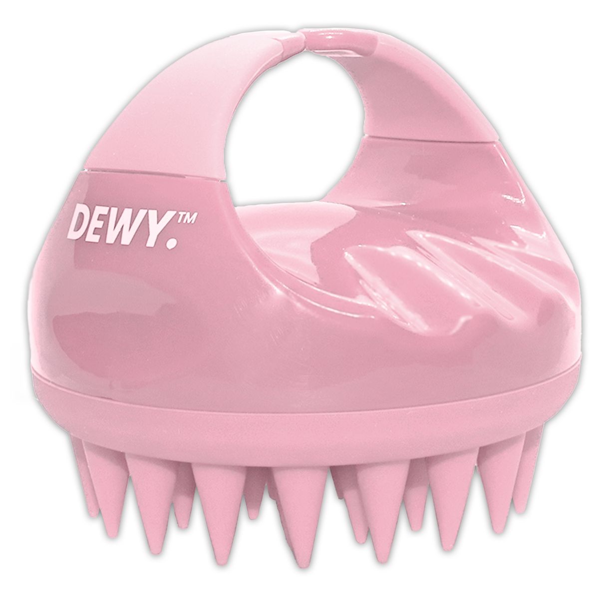 Dewy - Shampoo Brush / Hair Scalp Massager / Shower Brush - Silicone - Pink