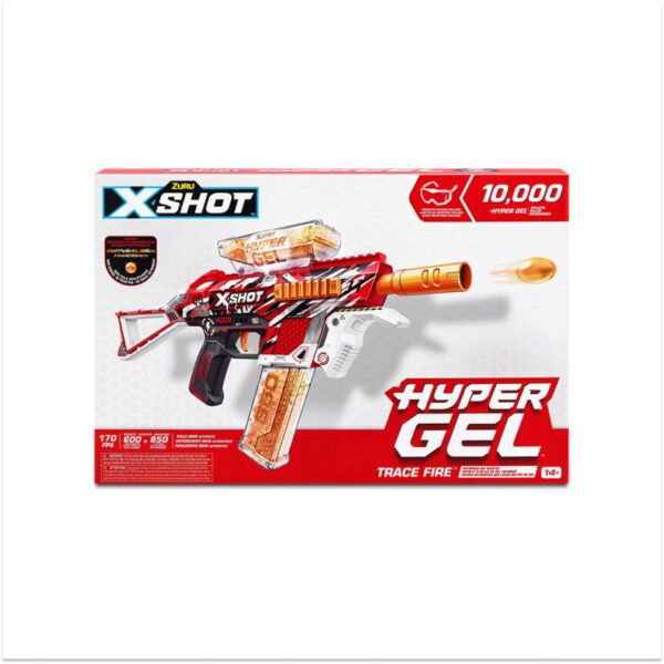 Zuru X-Shot Hyper Gel Trace Fire Medium Blaster - 36621
