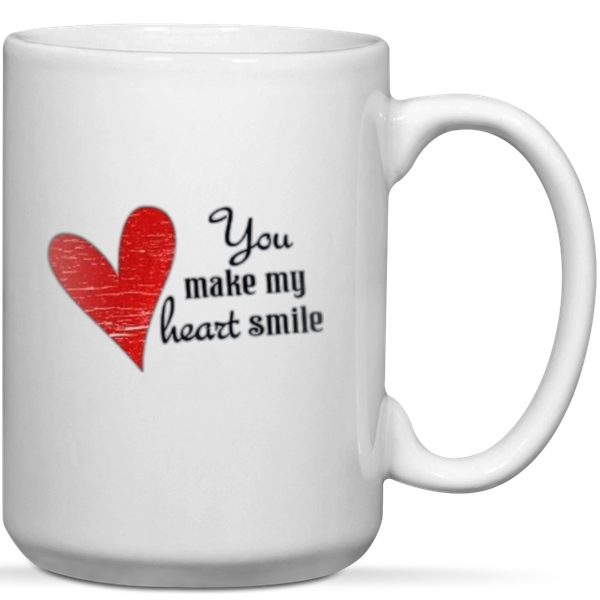 You Make My Heart Smile Anniversary Valentine Gift Mug