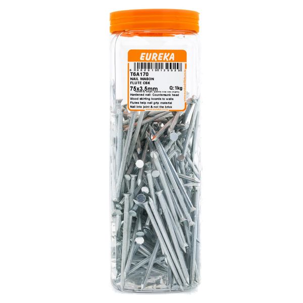 EUREKA Masonry Nail 75 x 3.5mm Q:1kg T6A170