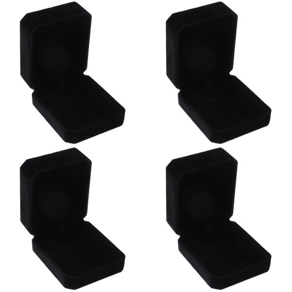 S &amp; C - Black Velvet Necklace Box - Pack of 4
