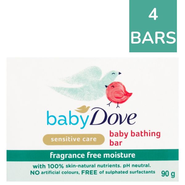 Baby Dove Sensitive Soap Bar 90g x 4 Pack