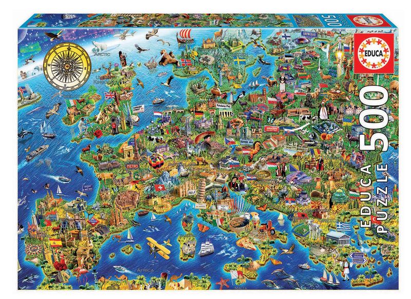 Educa Crazy European Map Puzzle - 500 Piece