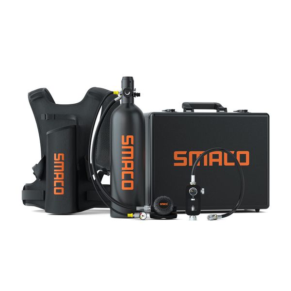 SMACO S700 2L Mini Scuba Diving Tank - With Refill Adaptor