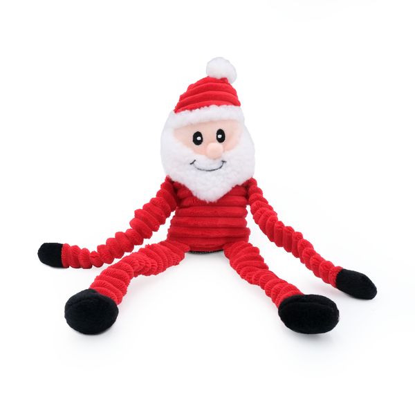 ZippyPaws Holiday Crinkle Santa - Small