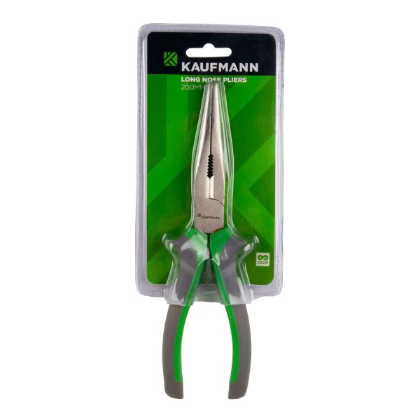 Kaufmann Pliers Long Nose Soft Handle 200mm