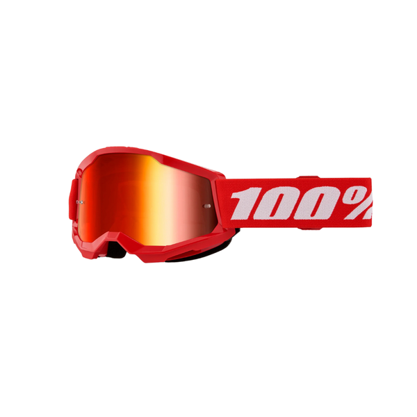 100% Strata2 Red/Red Mirror Goggle image