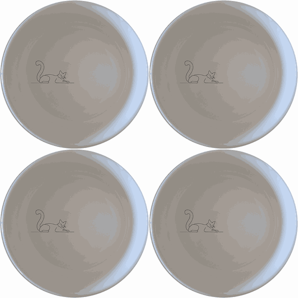 Lazy Stretching Cat Bowl Set of 4 - Range 1