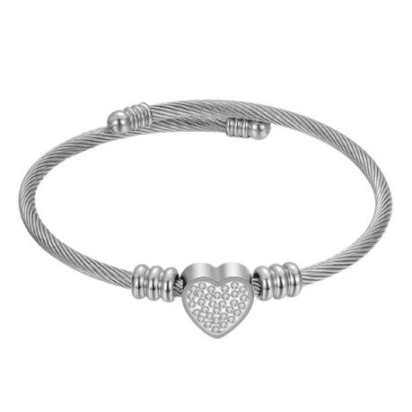 Courtney John 18 White Gold Plated Heart Bracelets Image