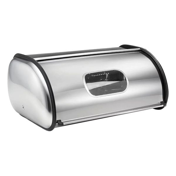 Bread Bin Stainless Steel With Window