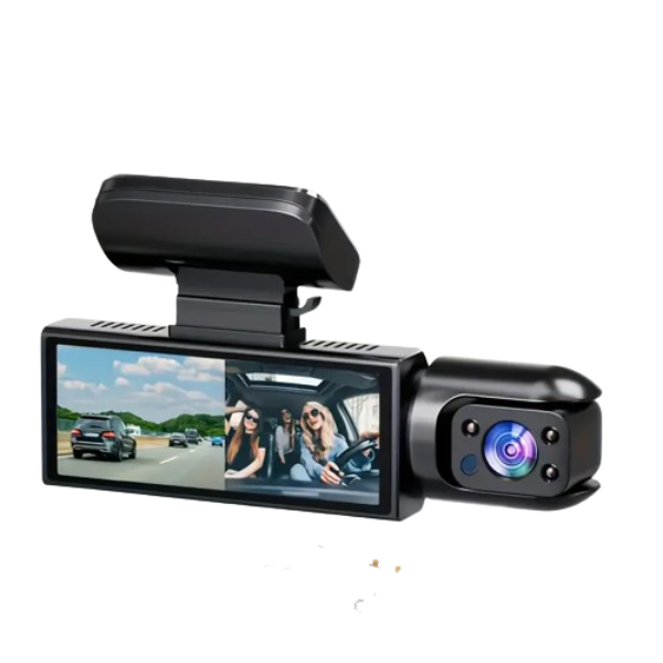 Dual Camera Dash Cam - Night Vision and Wide Angle Lens