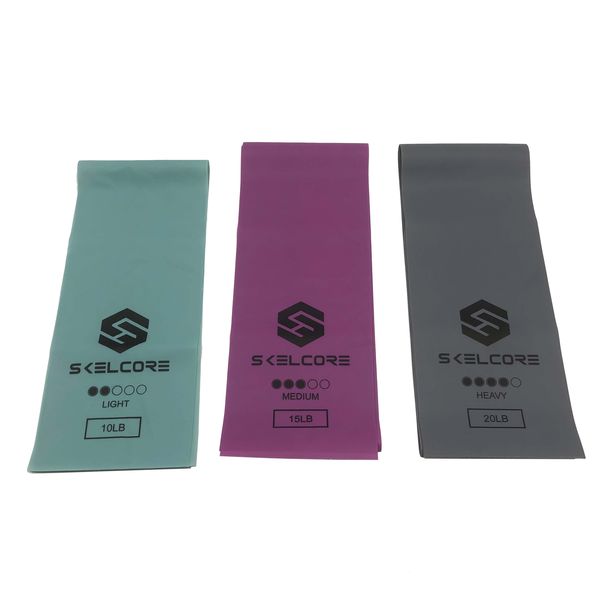 3 Pack 4ft (1.2m) TPR Resistance Stretch Band Set