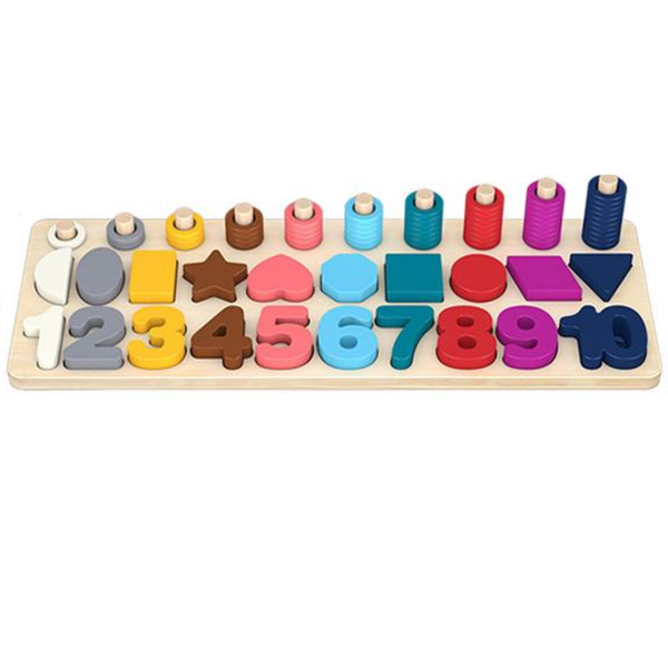 3-in-1 Wooden Montessori Logarithmic Board