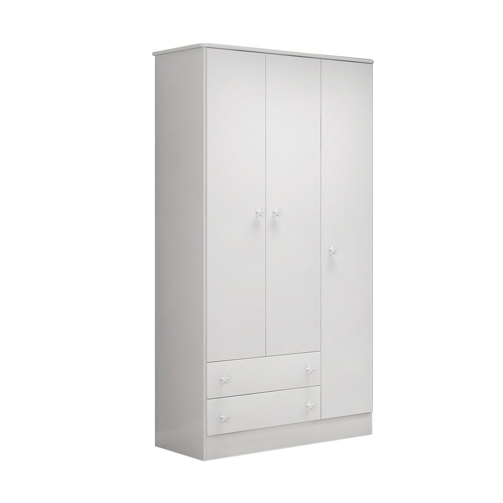 LINX Baby Wardrobe 3 Doors 2 Drawers White Buy Online in South