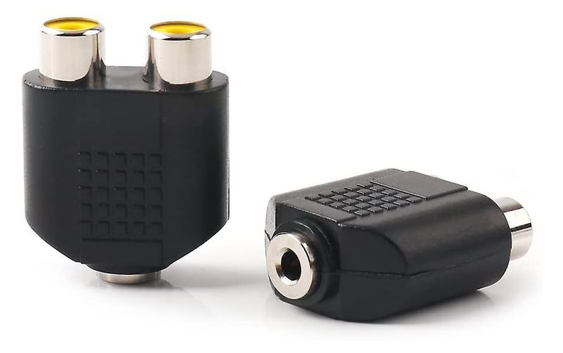 CCB 3.5mm Famale To 2 Female Rca Audio Heads Audio Adapter