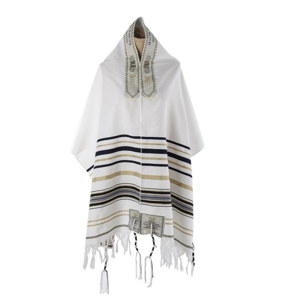 Messianic Tallit Prayer Shawl 180x50cm With Bag For Men &amp; Women