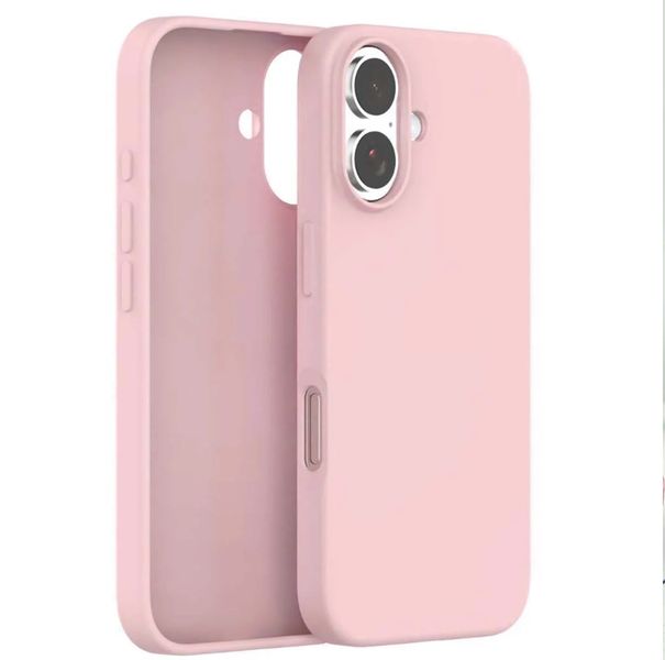 Silicon Cover Case Compatible With IPHONE 16 -Light Pink