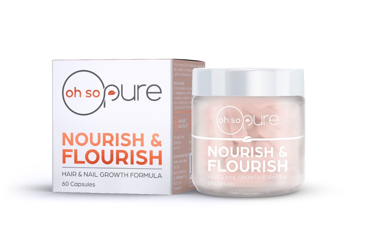 Oh So Pure Nourish & Flourish Hair & Nail Growth Formula 60 Capsules Shop Today. Get it