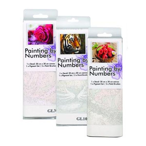 Art and craft paint by numbers 3 pack 20 x 30cm Shop Today. Get it